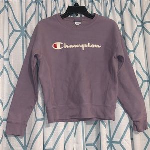 Lilac Champion Crewneck, size small
